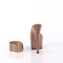 Load image into Gallery viewer, Pleaser BEJEWELED-712RS Heels - Clear / Bronze Multicolor Rhinestones