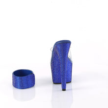 Carregar imagem no visualizador da galeria, Sapatos de salto alto Pleaser BEJEWELED-712RS - Transparente / Strass azul royal