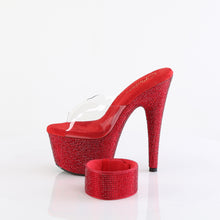 Carregar imagem no visualizador da galeria, Sapatos de salto alto Pleaser BEJEWELED-712RS - Transparente / Strass vermelho rubi