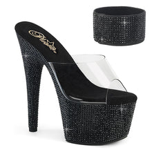 Carregar imagem no visualizador da galeria, Sapatos de salto alto Pleaser BEJEWELED-712RS - Transparente / Strass preto