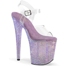 Carregar imagem no visualizador da galeria, Sapatos de salto alto Pleaser BEJEWELED-808RRS - Transparente / Strass lavanda