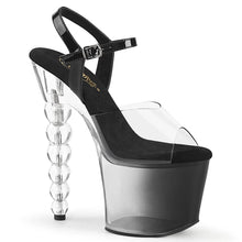 Load image into Gallery viewer, Tacones Pleaser BLISS-708-1BC Transparente Negro Ombre