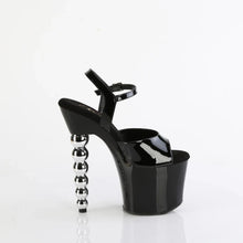 Cargar imagen en el visor de la galería, Tacones Pleaser BLISS-709 Negro Charol Plata