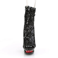 Load image into Gallery viewer, Tacones Pleaser BLONDIE-R-1008 Negro Sequins Rojo