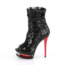 Load image into Gallery viewer, Tacones Pleaser BLONDIE-R-1008 Negro Sequins Rojo