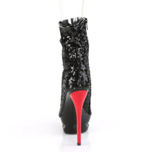 Load image into Gallery viewer, Tacones Pleaser BLONDIE-R-1008 Negro Sequins Rojo
