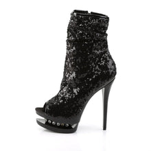 Cargar imagen en el visor de la galería, Tacones Pleaser BLONDIE-R-1008 Negro Sequins