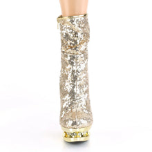 Carregar imagem no visualizador da galeria, Tacones Pleaser BLONDIE-R-1009 Dorado Sequins Cromo