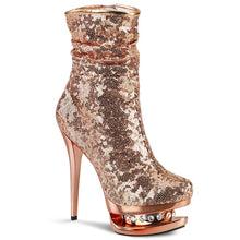 Carregar imagem no visualizador da galeria, Tacones Pleaser BLONDIE-R-1009 Oro Rosa Sequins