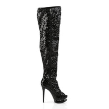 Cargar imagen en el visor de la galería, Tacones Pleaser BLONDIE-R-3011 Negro Sequins