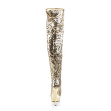 Load image into Gallery viewer, Tacones Pleaser BLONDIE-R-3011 Dorado Sequins Cromo