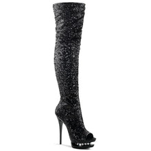 Cargar imagen en el visor de la galería, Tacones Pleaser BLONDIE-R-3011 Negro Sequins