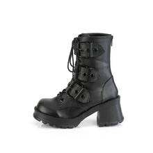 Load image into Gallery viewer, Botines Demonia BRATTY-118 Negro Piel vegana