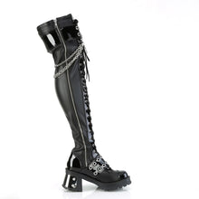 Load image into Gallery viewer, Botas (Over the Knee) Demonia BRATTY-304 Negro Stretch Piel vegana