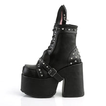 Load image into Gallery viewer, Botines Demonia CAMEL-202 Negro Piel vegana
