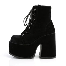 Load image into Gallery viewer, Botines Demonia CAMEL-203 Negro Velvet