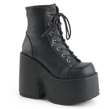 Load image into Gallery viewer, Botines Demonia CAMEL-203 Negro Piel vegana