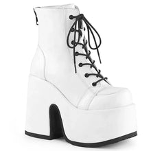 Load image into Gallery viewer, Botines Demonia CAMEL-203 Blanco Piel vegana