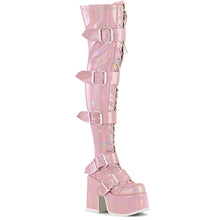 Load image into Gallery viewer, Botas (Over the Knee) Demonia CAMEL-305 B. Rosa Stretch Hologram