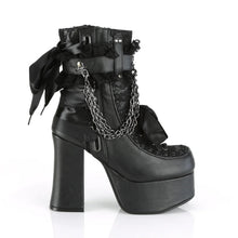 Load image into Gallery viewer, Botines Demonia CHARADE-110 Negro Piel vegana-Lace Overlay