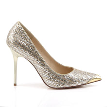 Carregar imagem no visualizador da galeria, Zapatos Pleaser CLASSIQUE-20 Dorado Purpurinay Lamé