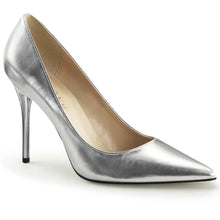 Cargar imagen en el visor de la galería, Zapatos Pleaser CLASSIQUE-20 Plata Met Pu