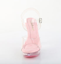 Carregar imagem no visualizador da galeria, Sapatos de salto alto Fabulicious COCKTAIL-508 - Transparente e rosa / Rosa translúcido