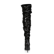 Load image into Gallery viewer, Tacones Pleaser COURTLY-3011 Negro Sequins