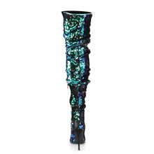 Cargar imagen en el visor de la galería, Tacones Pleaser COURTLY-3011 Verde Iridescent Sequins