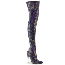 Load image into Gallery viewer, Tacones Pleaser COURTLY-3015 Negro Purpurina
