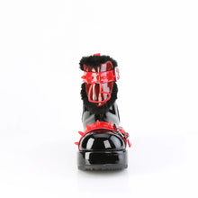 Load image into Gallery viewer, Botines Demonia CUBBY-57 Negro Pat-Rojo PVC