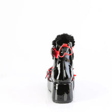 Load image into Gallery viewer, Botines Demonia CUBBY-57 Negro Pat-Rojo PVC