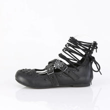 Cargar imagen en el visor de la galería, Zapatos planos Demonia DAISY-11 Negro Piel vegana