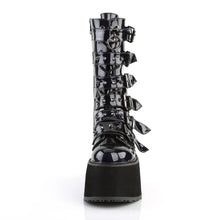 Load image into Gallery viewer, Botas Demonia DAMNED-225 Negro Hologram Piel vegana
