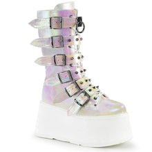 Load image into Gallery viewer, Botas Demonia DAMNED-225 Pearl Iridescent Piel vegana