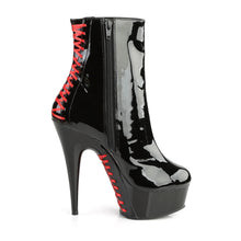 Cargar imagen en el visor de la galería, Tacones Pleaser DELIGHT-1010 Negro Charol Rojo