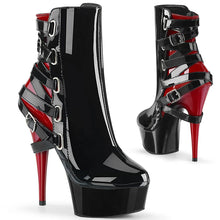 Cargar imagen en el visor de la galería, Tacones Pleaser DELIGHT-1012 Negro Rojo Charol
