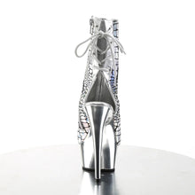 Cargar imagen en el visor de la galería, Tacones Pleaser DELIGHT-1018HG Plata Hologram Ostrich