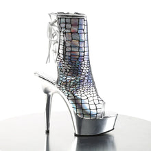Cargar imagen en el visor de la galería, Tacones Pleaser DELIGHT-1018HG Plata Hologram Ostrich