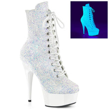 Cargar imagen en el visor de la galería, Tacones Pleaser DELIGHT-1020LG Neon Blanco Purpurina