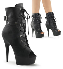 Cargar imagen en el visor de la galería, Tacones Pleaser DELIGHT-1033 Negro Piel Sintética