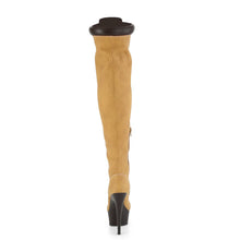 Cargar imagen en el visor de la galería, Tacones Pleaser DELIGHT-3000TL Tan Nubuck Piel