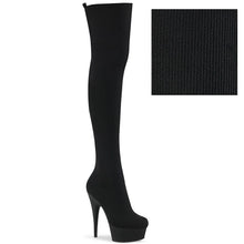 Cargar imagen en el visor de la galería, Tacones Pleaser DELIGHT-3002-1 Negro Stretch Knit