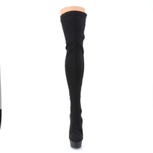 Cargar imagen en el visor de la galería, Tacones Pleaser DELIGHT-3003 Negro Lycra Mate