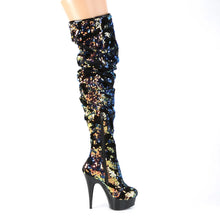 Cargar imagen en el visor de la galería, Tacones Pleaser DELIGHT-3004 Azul Iridescent Sequins