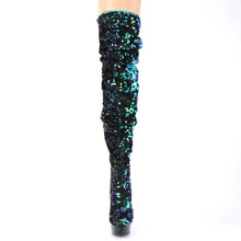 Carregar imagem no visualizador da galeria, Tacones Pleaser DELIGHT-3004 Verde Iridescent Sequins