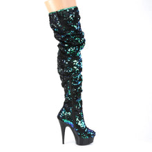 Carregar imagem no visualizador da galeria, Tacones Pleaser DELIGHT-3004 Verde Iridescent Sequins