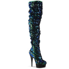 Carregar imagem no visualizador da galeria, Tacones Pleaser DELIGHT-3004 Verde Iridescent Sequins