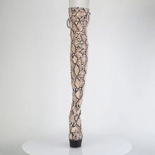 Cargar imagen en el visor de la galería, Tacones Pleaser DELIGHT-3008SP-BT Tan Marrón Snake