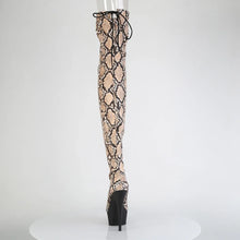 Cargar imagen en el visor de la galería, Tacones Pleaser DELIGHT-3008SP-BT Tan Marrón Snake
